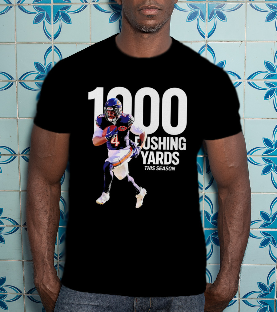 Chicago Bears 1000 Rushing Yards This Season T-Shirt