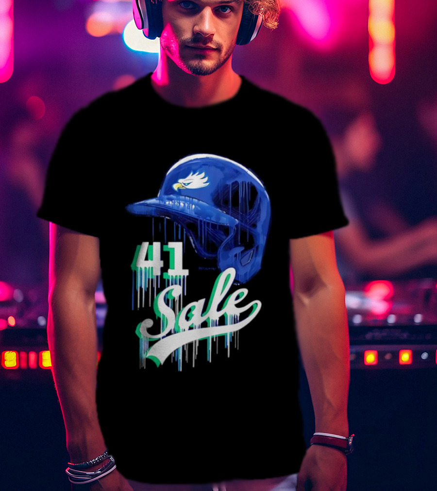 Chris Sale 41 Florida Gulf Coast Eagles Baseball Helmet T-Shirt