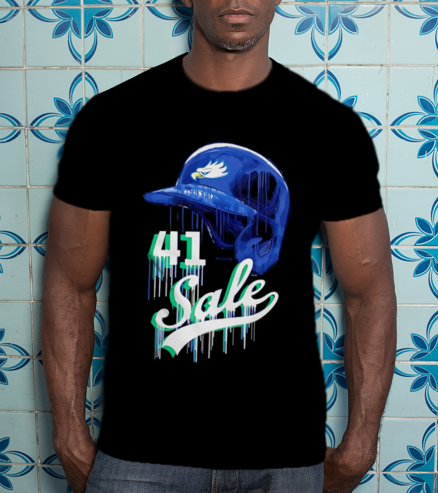 Chris Sale 41 Florida Gulf Coast Eagles Baseball Helmet T-Shirt