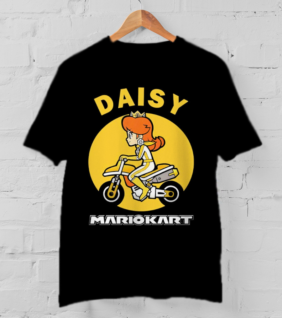 Daisy Mario Kart Motorcycle Rider T-Shirt