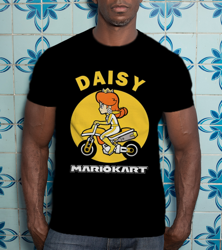 Daisy Mario Kart Motorcycle Rider T-Shirt