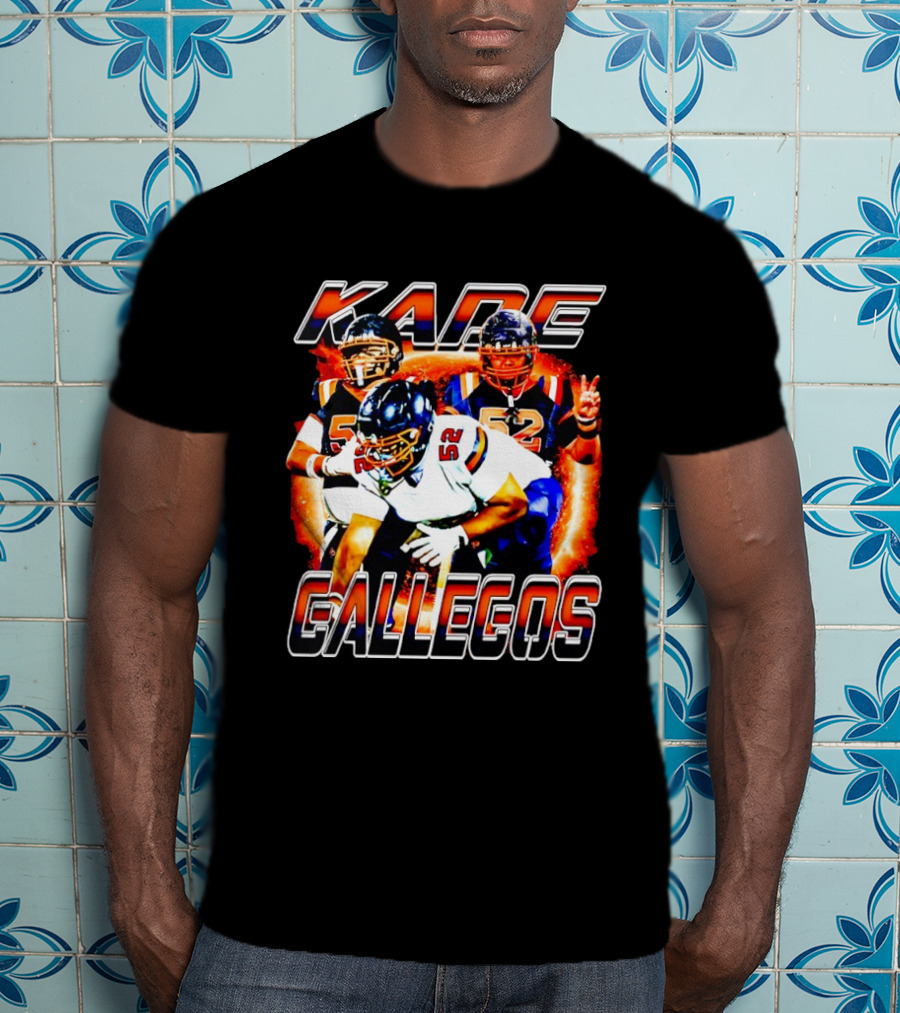 Kade Gallegos 52 Chicago Bears Football T-Shirt