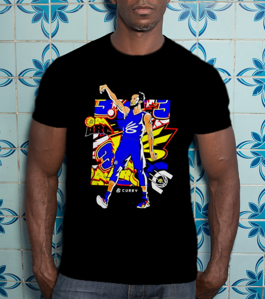 Golden State Warriors Stephen Curry Under Armour Multi Animated Three T-Shirt