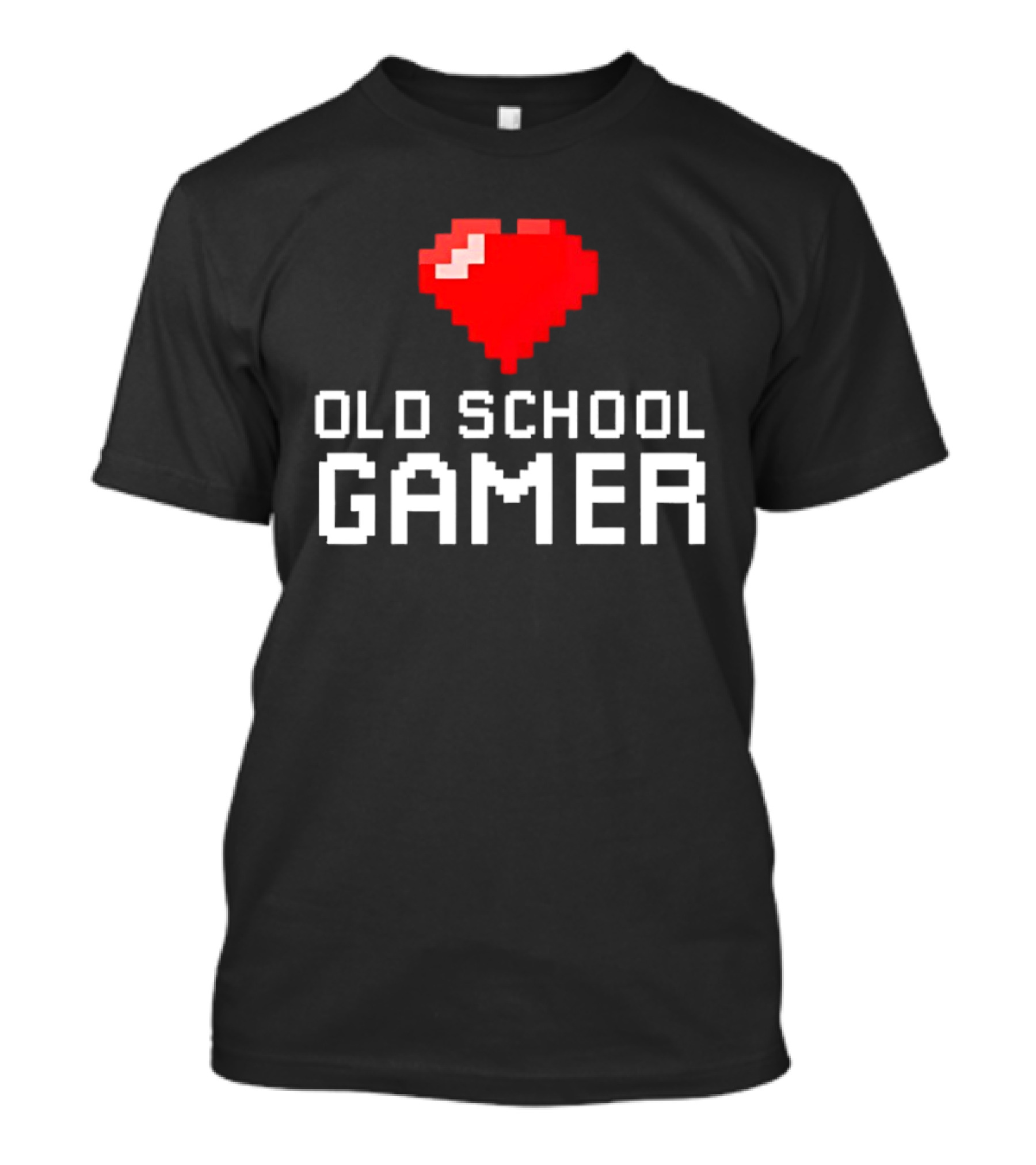 Pixel Heart Old School Gamer T-Shirt