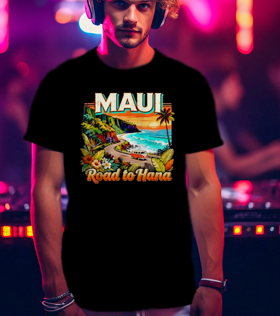 Maui Scenic Road To Hana Hawaii Tropical Adventure T-Shirt