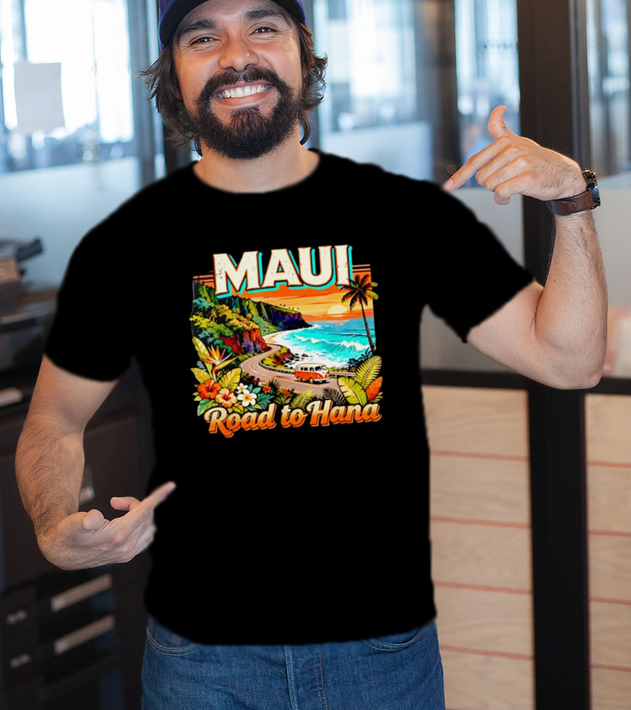 Maui Scenic Road To Hana Hawaii Tropical Adventure T-Shirt