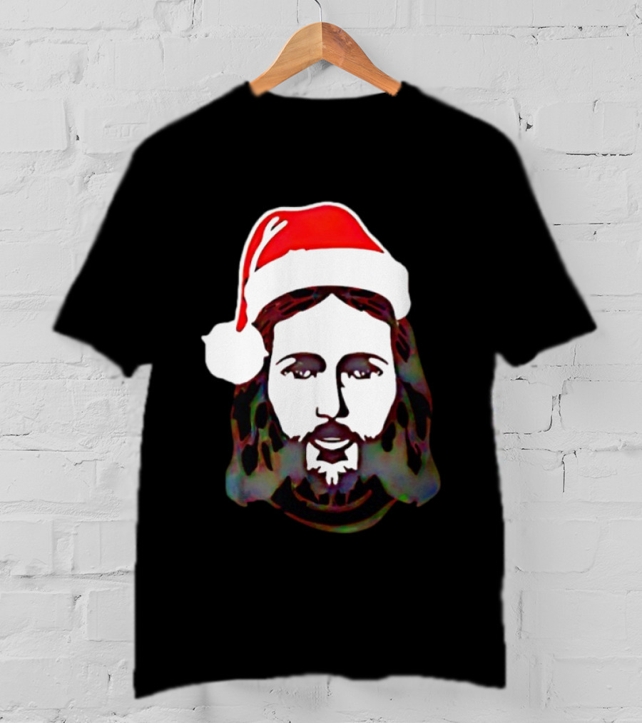 Jesus Santa Hat Christmas Birthday Celebration T-Shirt