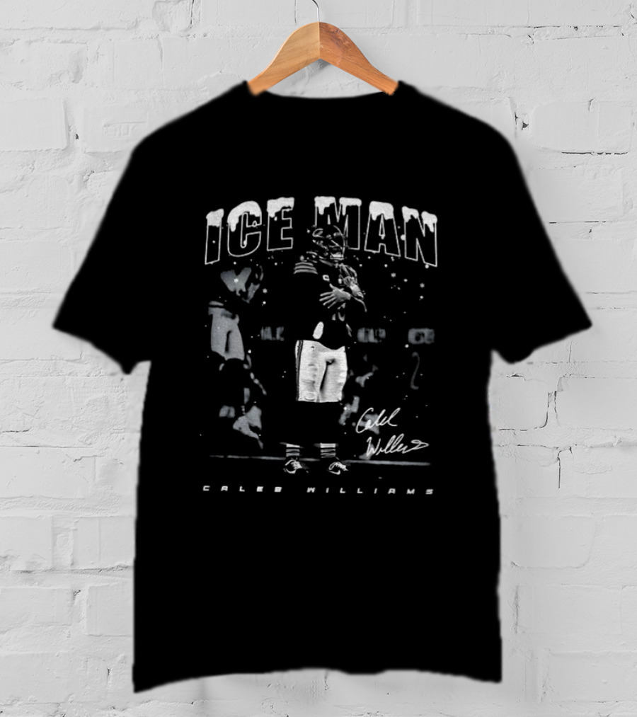 Ice Man Caleb Williams Football Vintage Signature T-Shirt