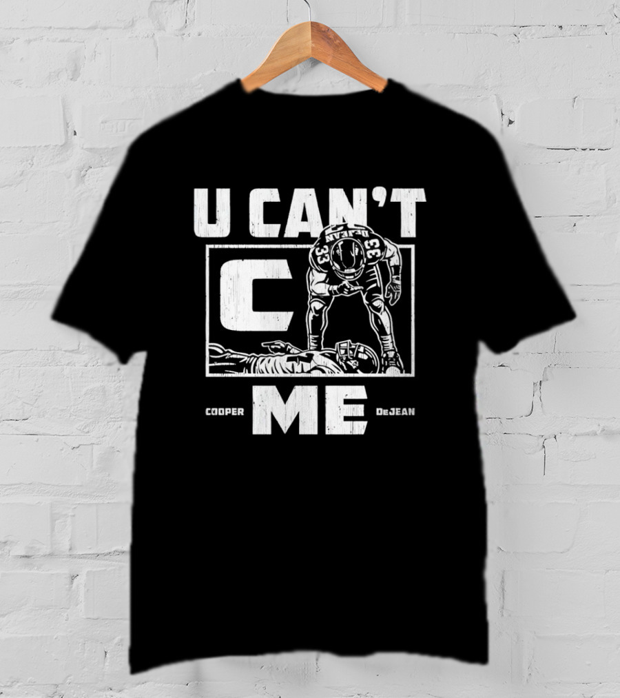 Philadelphia Eagles Cooper DeJean U Cant C Me Football Player T-Shirt