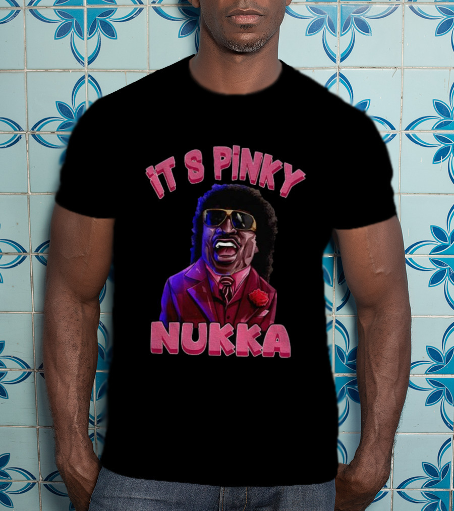 IT'S PINKY NUKKA Cartoon Vintage Style Afro Retro Suit Sunglasses T-Shirt