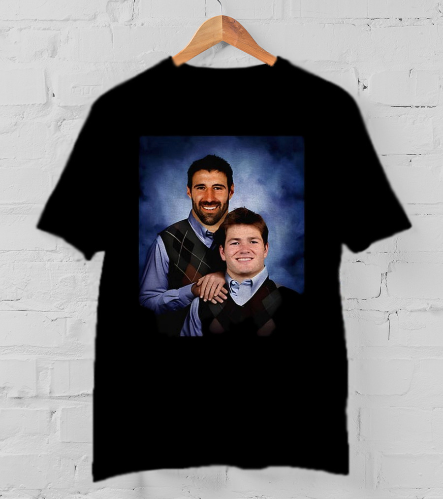 Mike Vrabel Drake Maye New England Patriots Step Brothers Football T-Shirt