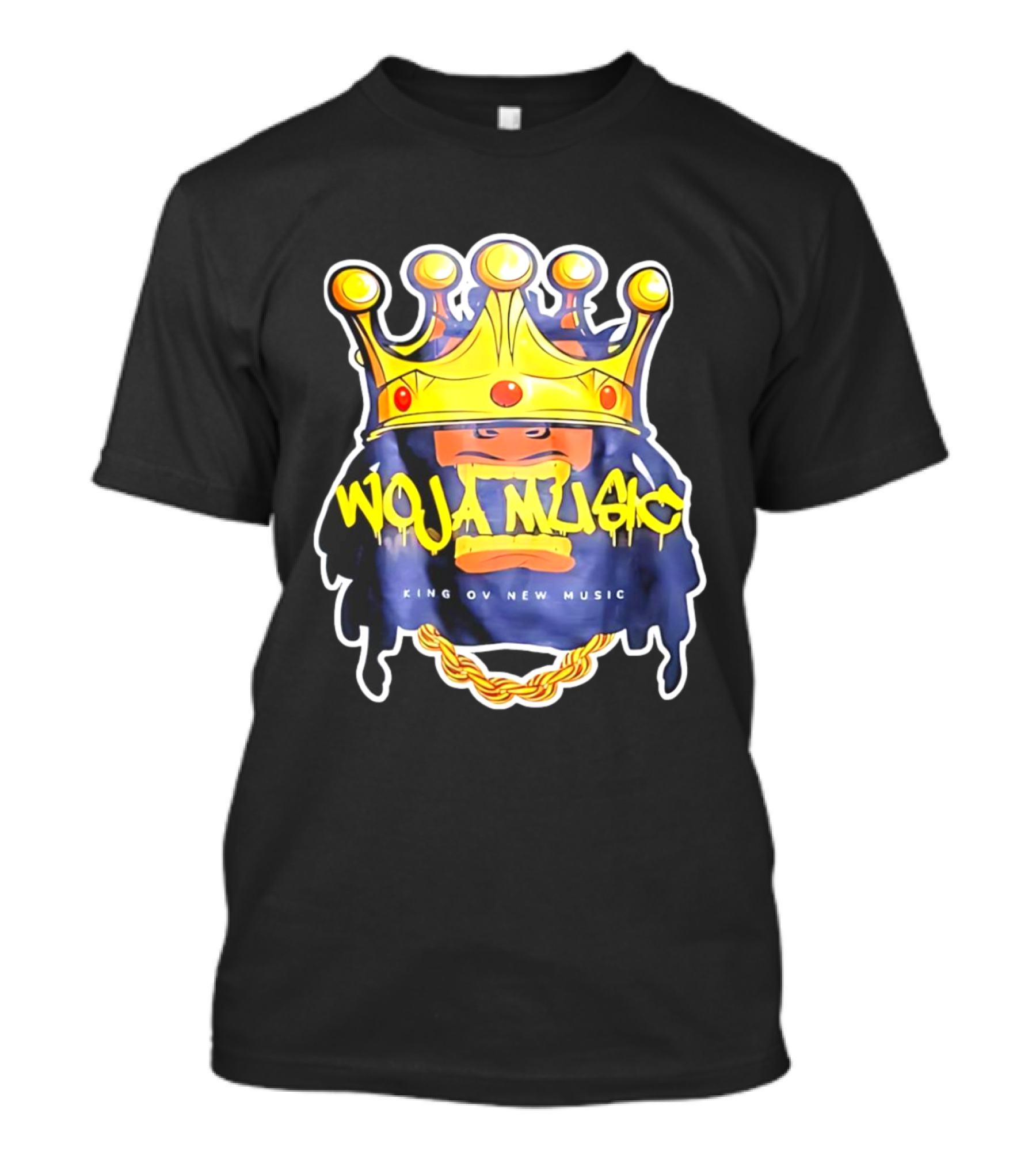 Woja Music King Ov New Music Crowned Gorilla Gold Chain T-Shirt