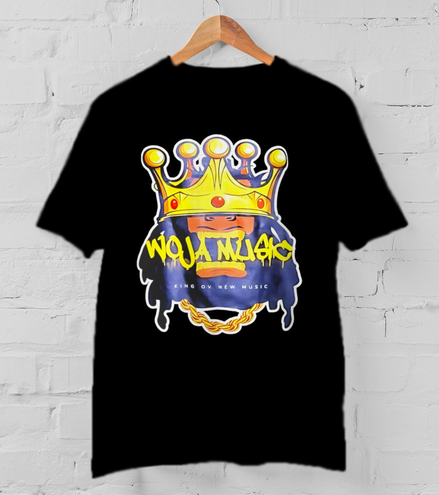 Woja Music King Ov New Music Crowned Gorilla Gold Chain T-Shirt