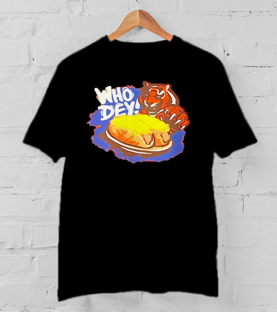 Who Dey Cincinnati Bengals Tiger Skyline Chili T-Shirt