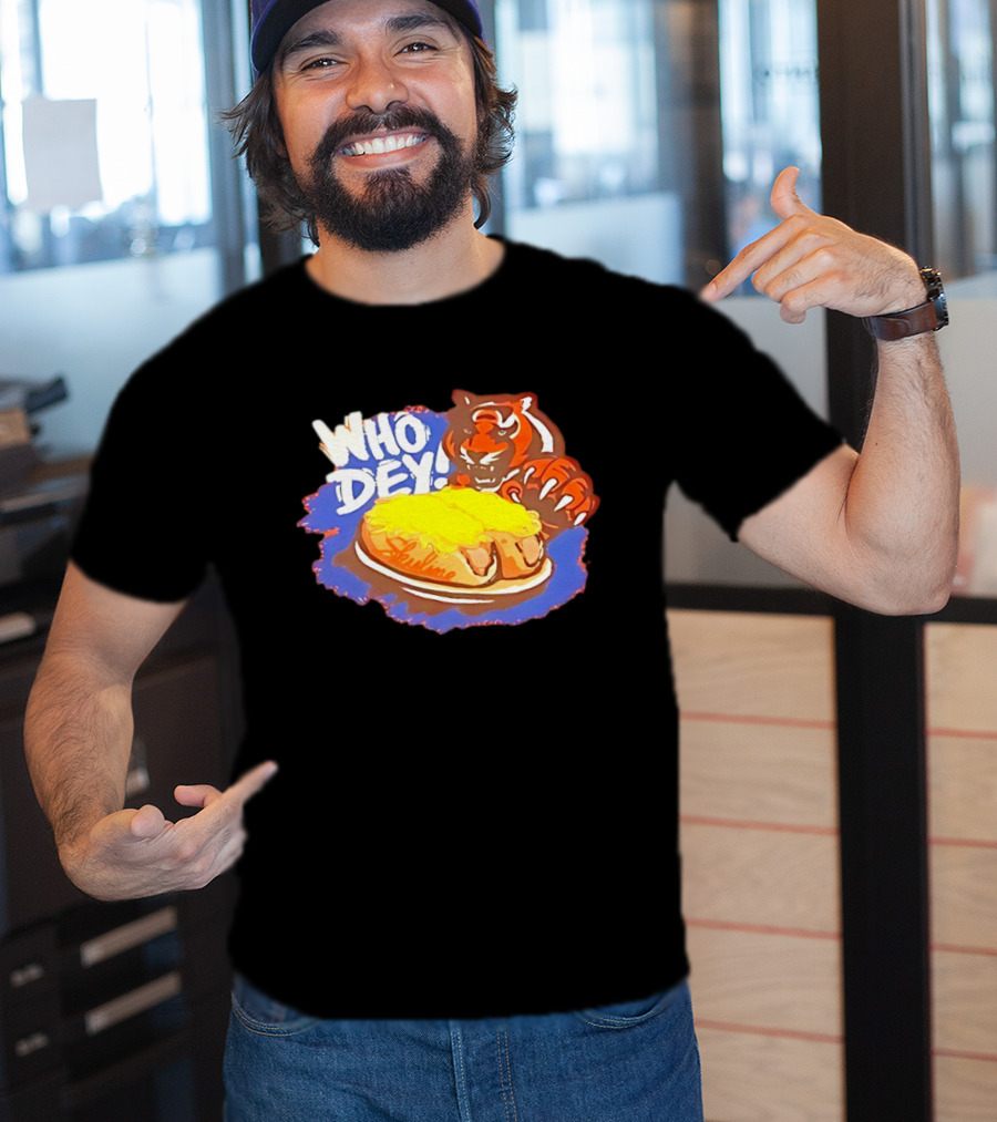 Who Dey Cincinnati Bengals Tiger Skyline Chili T-Shirt