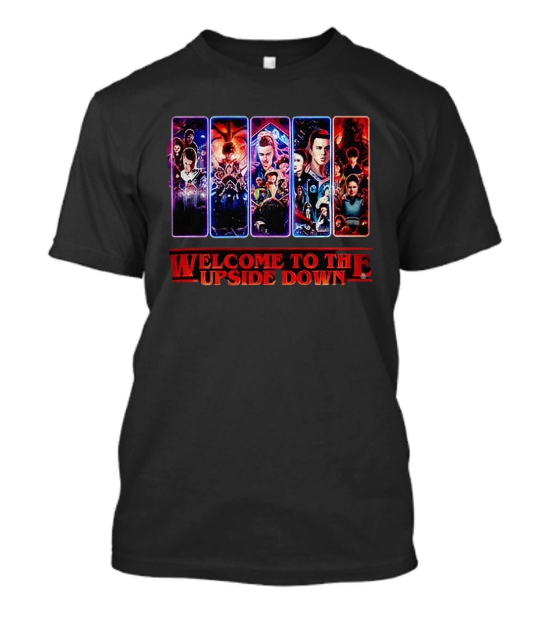 Welcome To The Upside Down Stranger Things Vintage Cards Collection T-Shirt