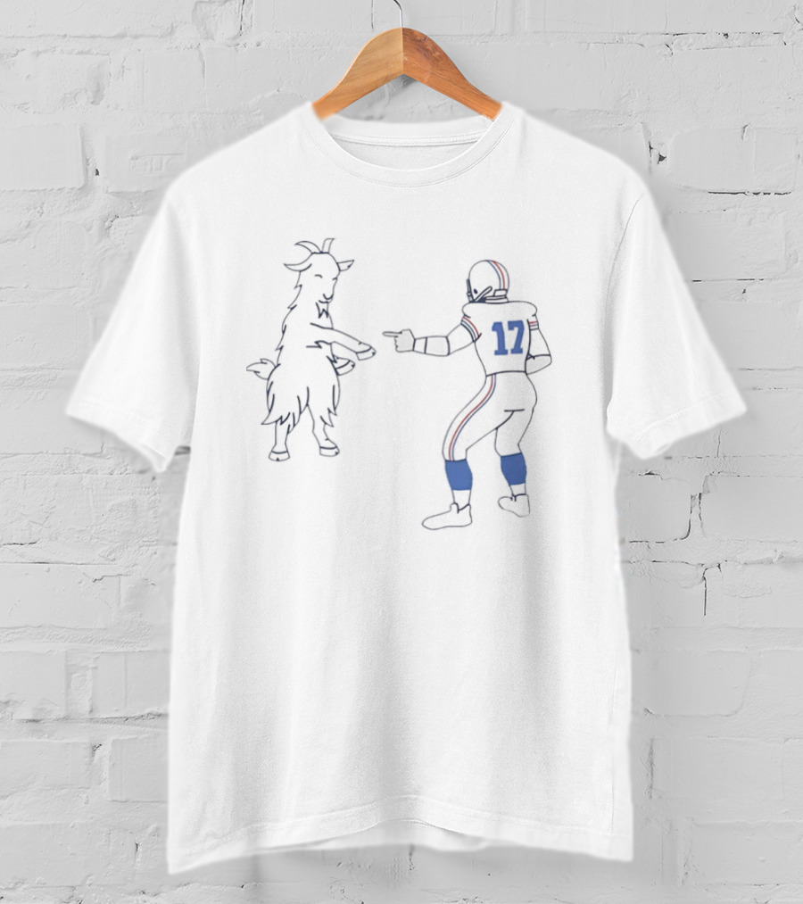 Allen Josh 17 Buffalo Bills Goat Football Player T-Shirt