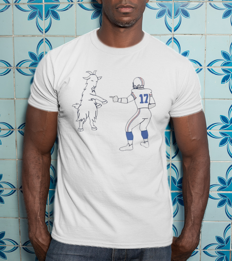 Allen Josh 17 Buffalo Bills Goat Football Player T-Shirt