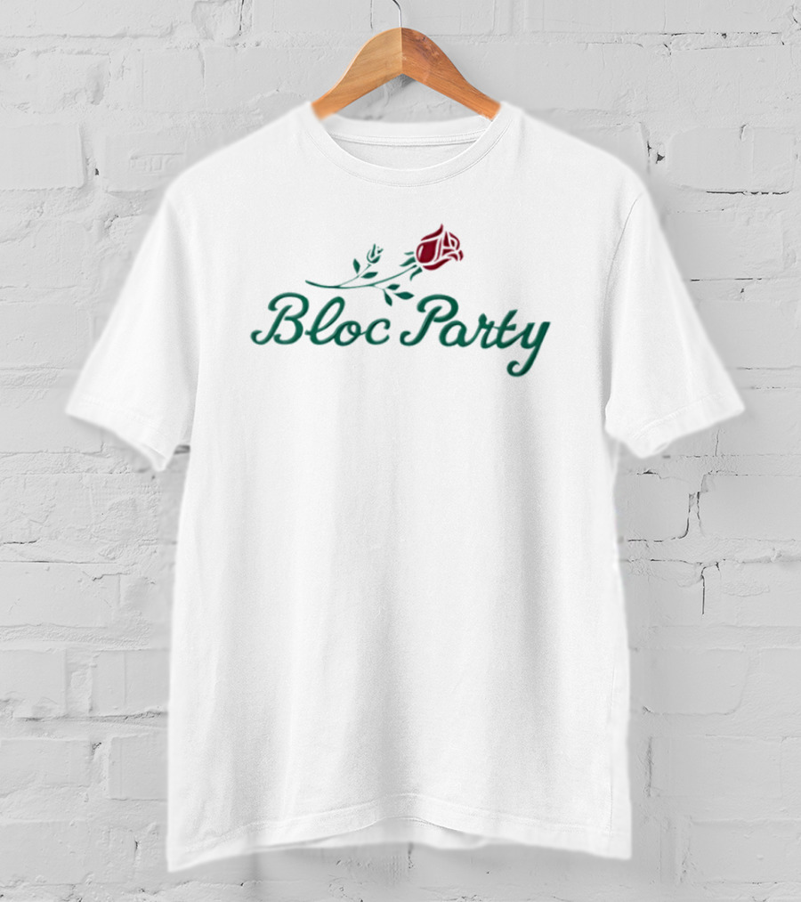Bloc Party Red Rose Motif T-Shirt