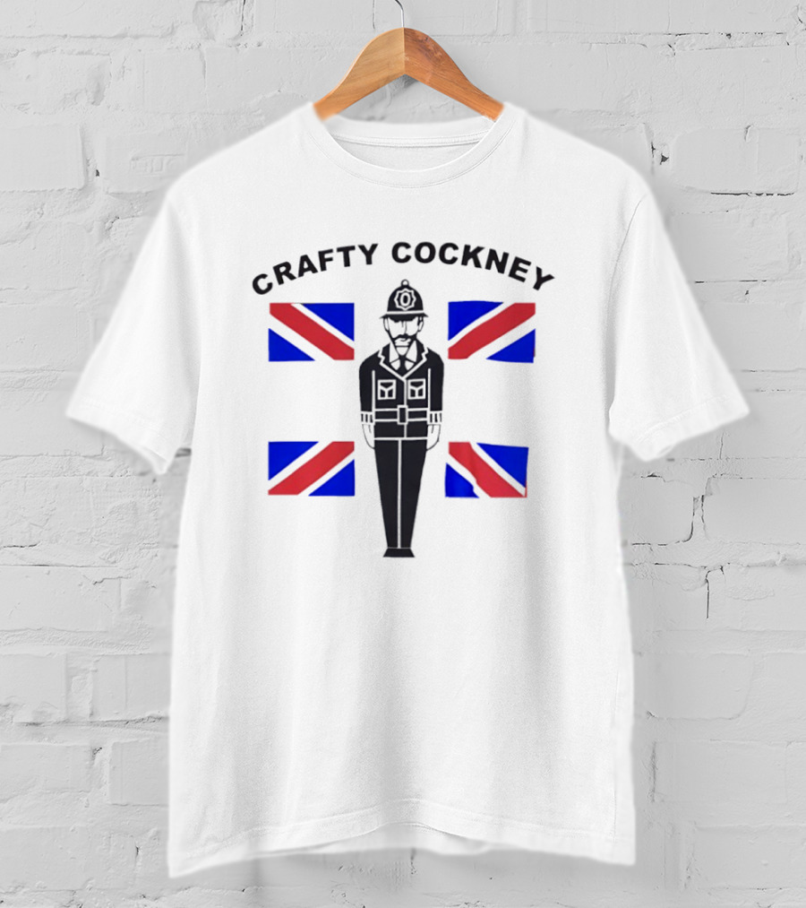 Crafty Cockney Union Jack British Policeman T-Shirt
