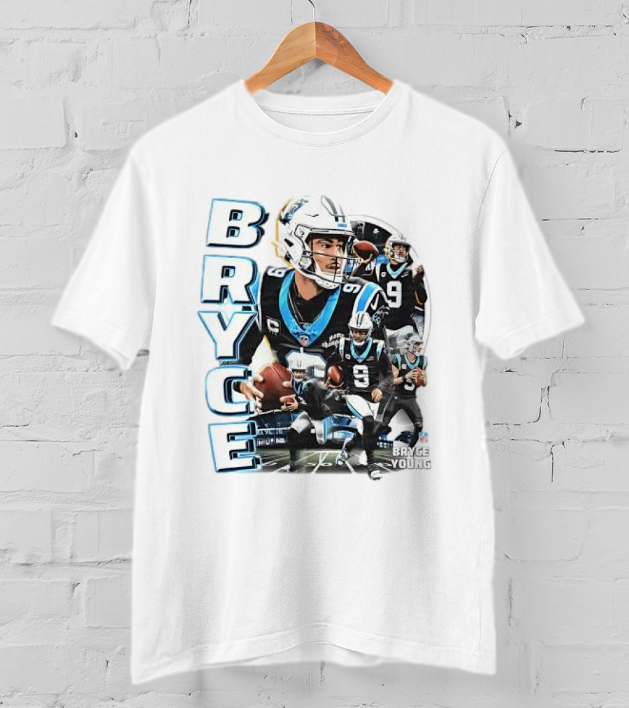 Bryce Young Carolina Panthers NFL Quarterback Football Collage T-Shirt