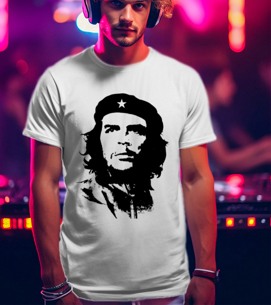 Che Guevara Big Head Argentine Marxist Revolutionary Iconic Stencil T-Shirt