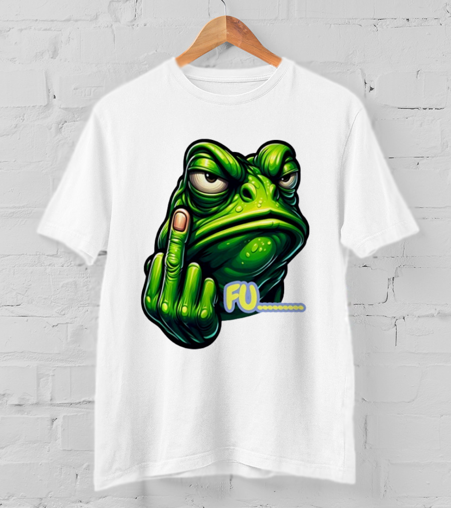 FU Frog Meme Gesture T-Shirt