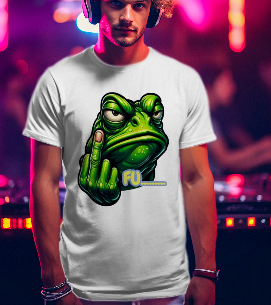 FU Frog Meme Gesture T-Shirt