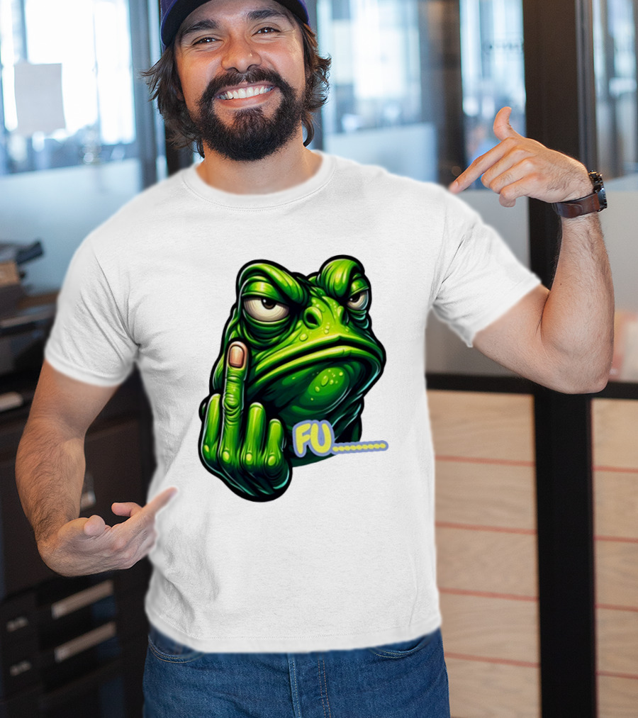 FU Frog Meme Gesture T-Shirt
