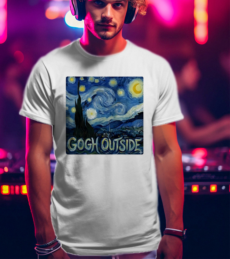 Gogh Outside Starry Night Van Gogh T-Shirt