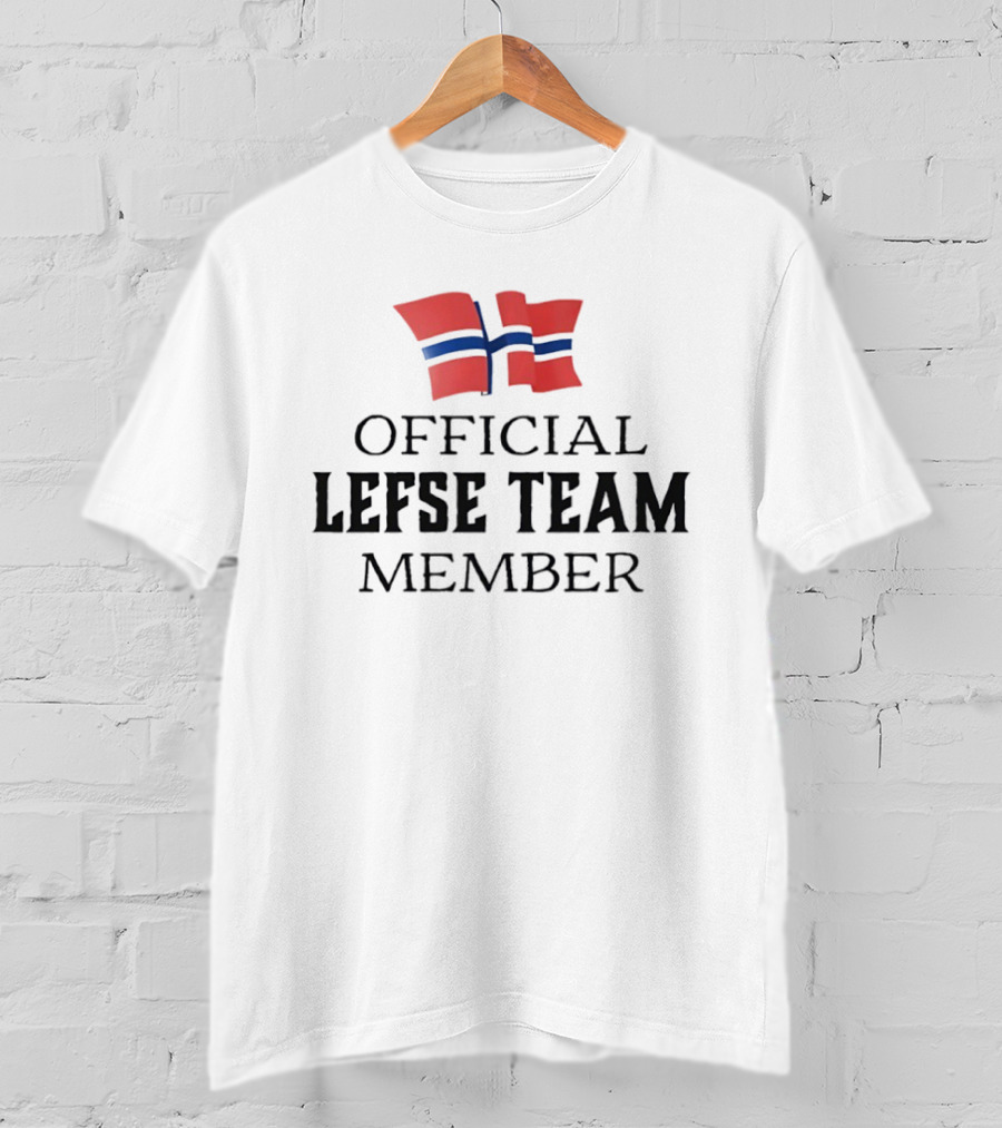 Official Lefse Team Member Norwegian Flag T-Shirt