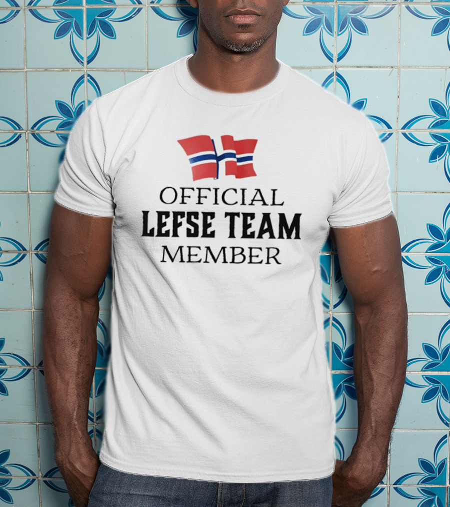 Official Lefse Team Member Norwegian Flag T-Shirt