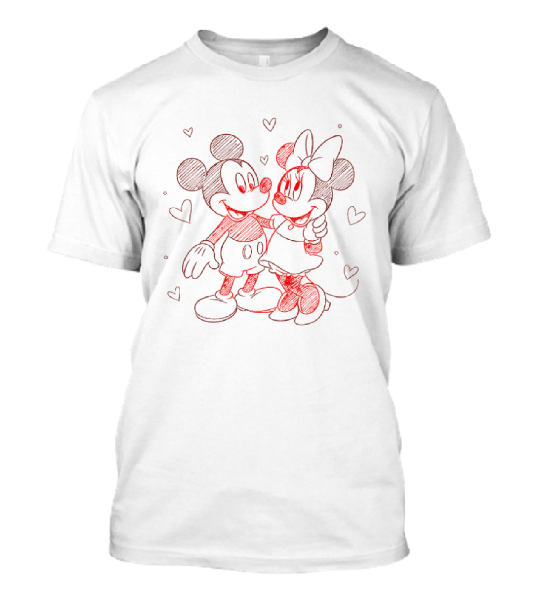 Mickey's Mouse And Friends Valentine's Day Trip With Hearts And Love T-Shirt