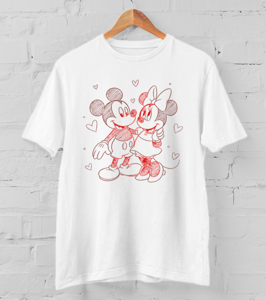 Mickey's Mouse And Friends Valentine's Day Trip With Hearts And Love T-Shirt