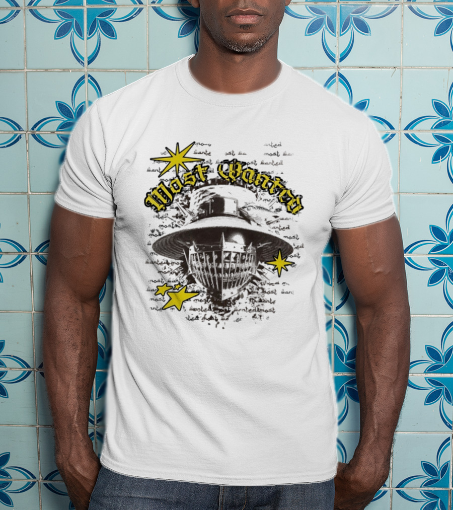 Most Wanted Horror Skeleton Cowboy Star T-Shirt