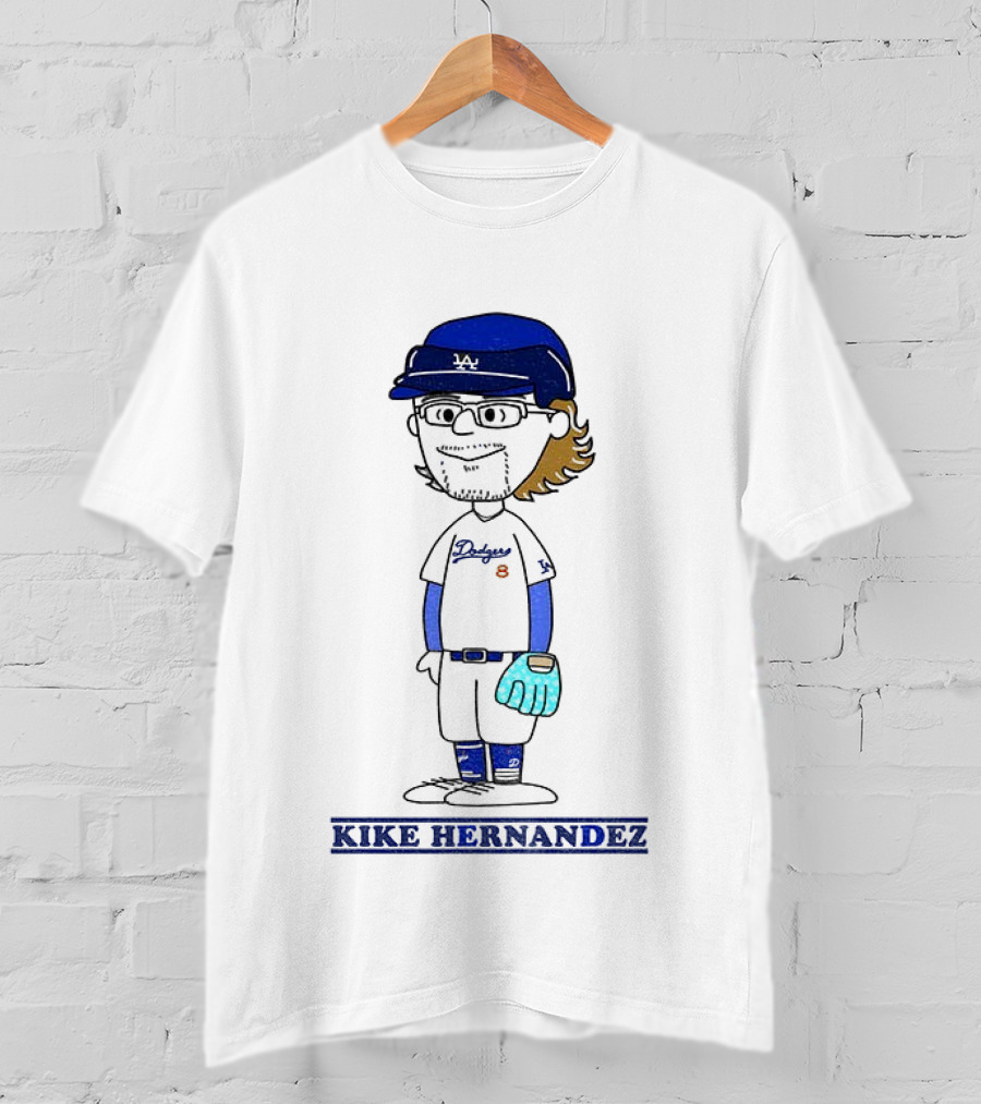 Peanuts Kike Hernandez Los Angeles Dodgers Baseball Player Collaboration 2025 T-Shirt