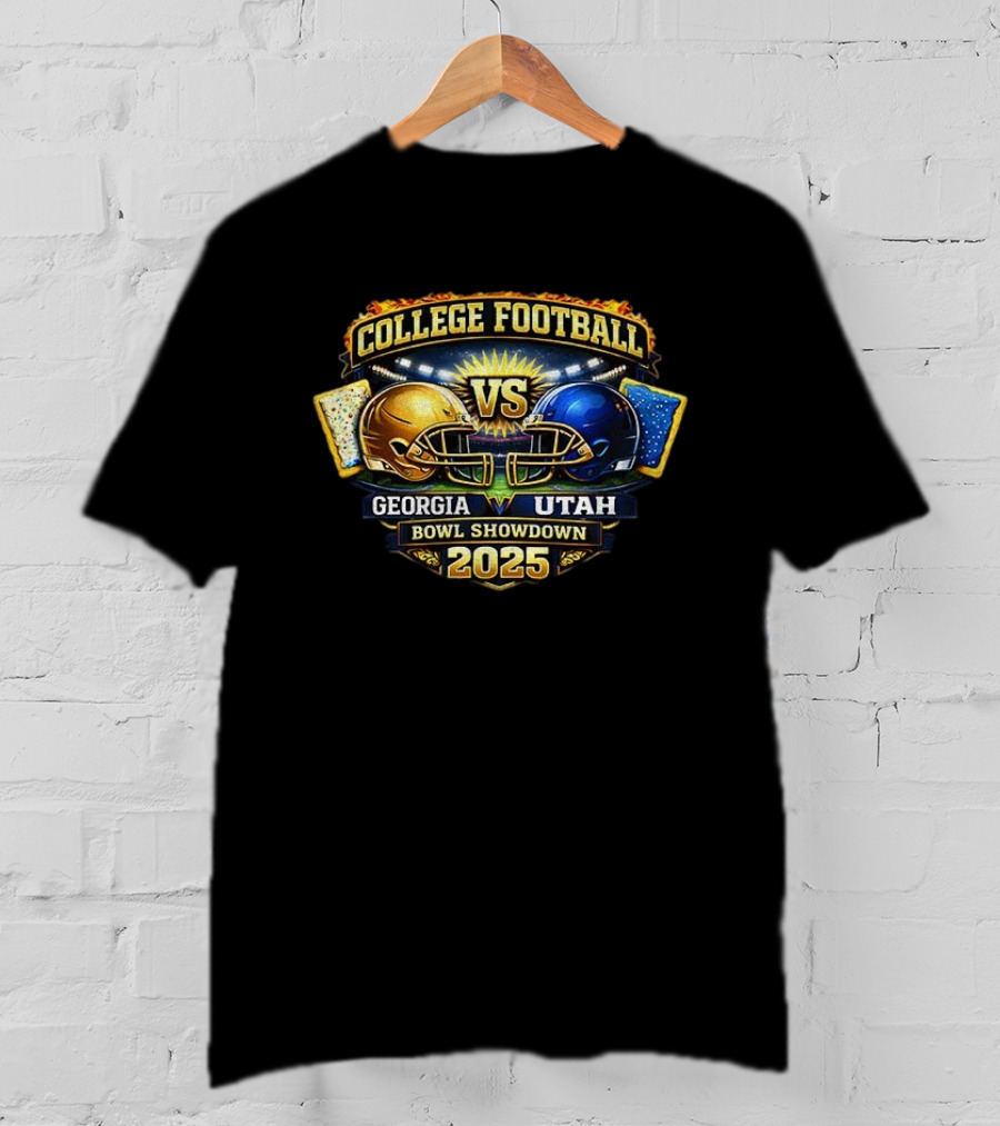 Georgia Tech Yellow Jackets Vs Utah Utes College Football Bowl Showdown 2025 T-Shirt