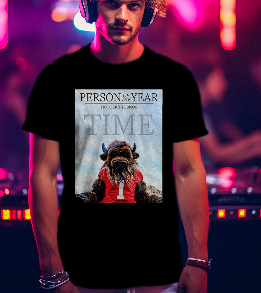 Indiana Hoosiers Football Hoosier The Bison Person Of The Year TIME T-Shirt