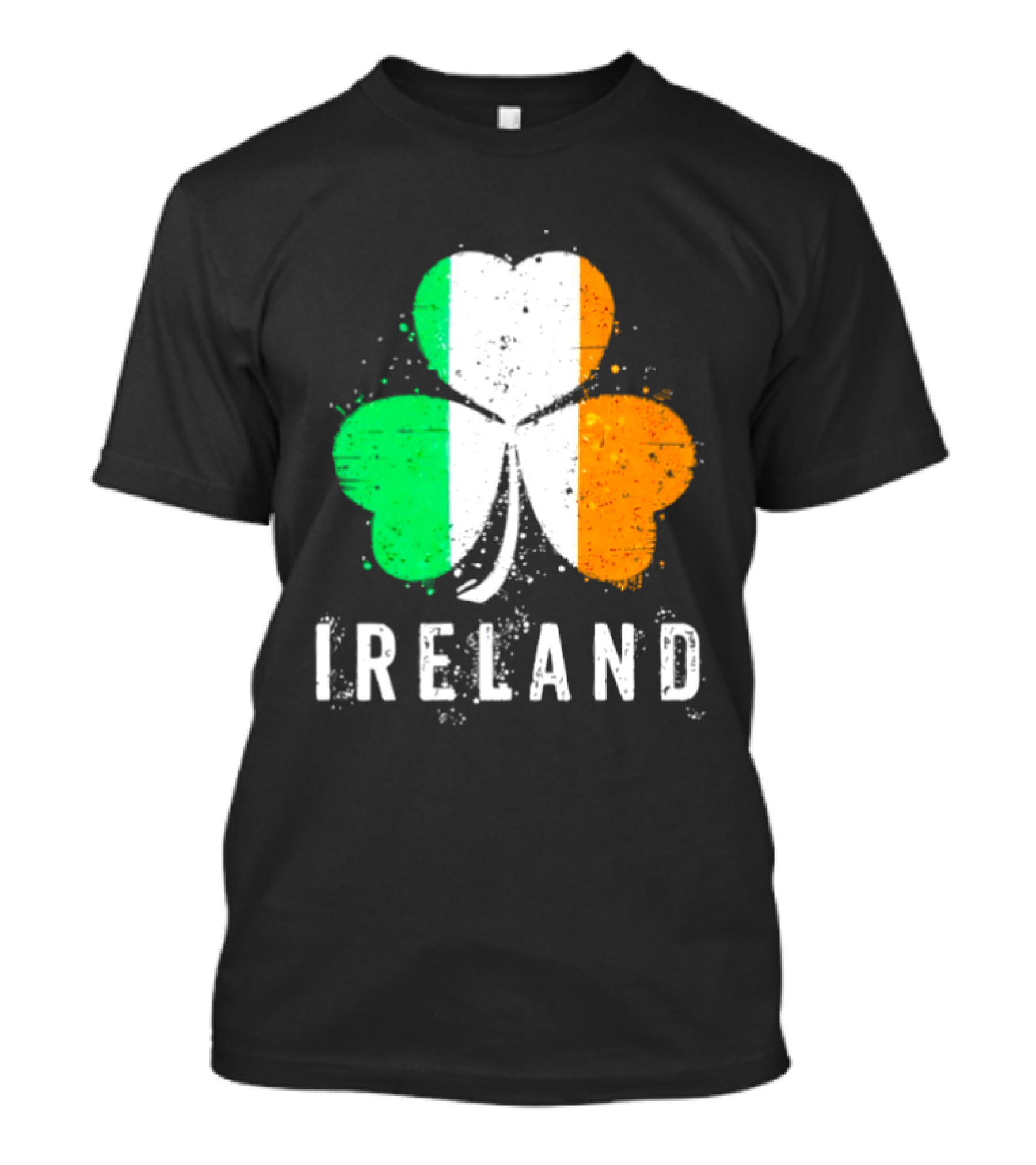 Ireland Flag On Shamrock For Proud Irish On St Patrick’s Day T-Shirt