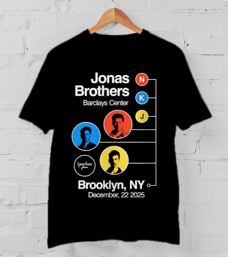 Jonas Brothers Barclays Center Brooklyn NY December 22 2025 Silhouette Circles T-Shirt
