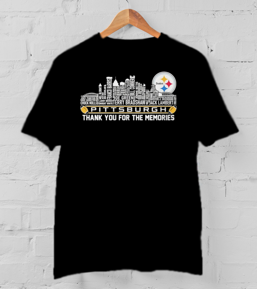 Pittsburgh Steelers Thank You For The Memories Legends City Skyline T-Shirt