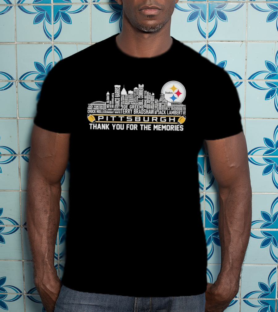 Pittsburgh Steelers Thank You For The Memories Legends City Skyline T-Shirt
