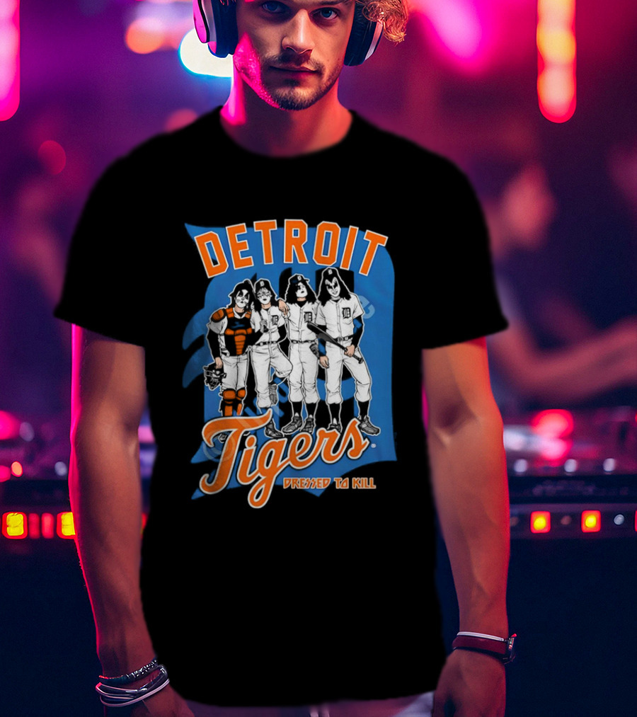 Detroit Tigers Dressed To Kill Vintage Rock T-Shirt