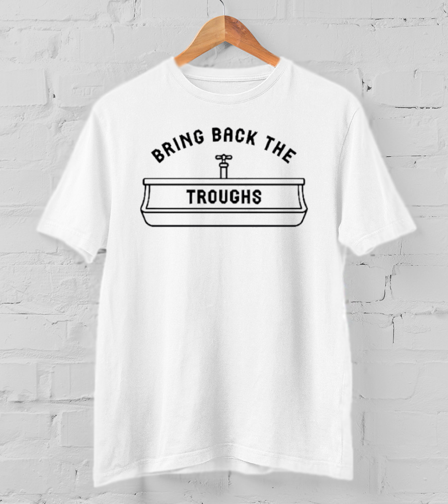 Bring Back The Troughs Retro Pipe Text Nostalgia T-Shirt