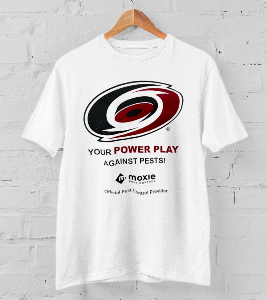 Carolina Hurricanes Power Play Against Pests With Orkin Pest Control T-Shirt