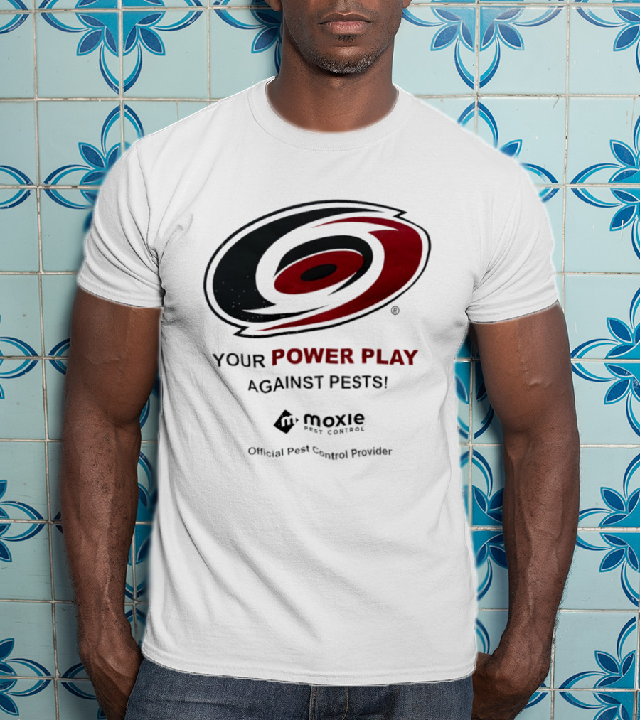 Carolina Hurricanes Power Play Against Pests With Orkin Pest Control T-Shirt