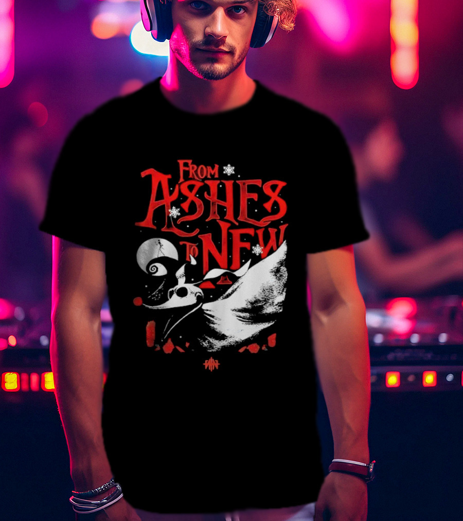 From Ashes To New Nightmare Before Christmas Skull 2025 T-Shirt