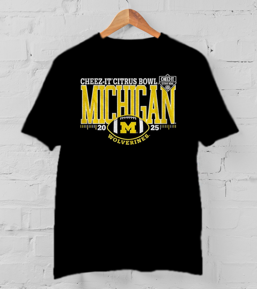 Michigan Wolverines 2025 Cheez It Citrus Bowl Football M T-Shirt