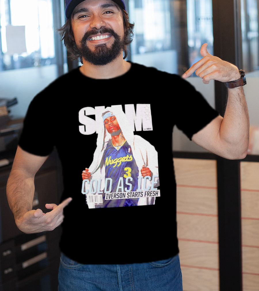 Slam Allen Iverson Cold As Ice Nuggets 3 Iverson Starts Fresh T-Shirt