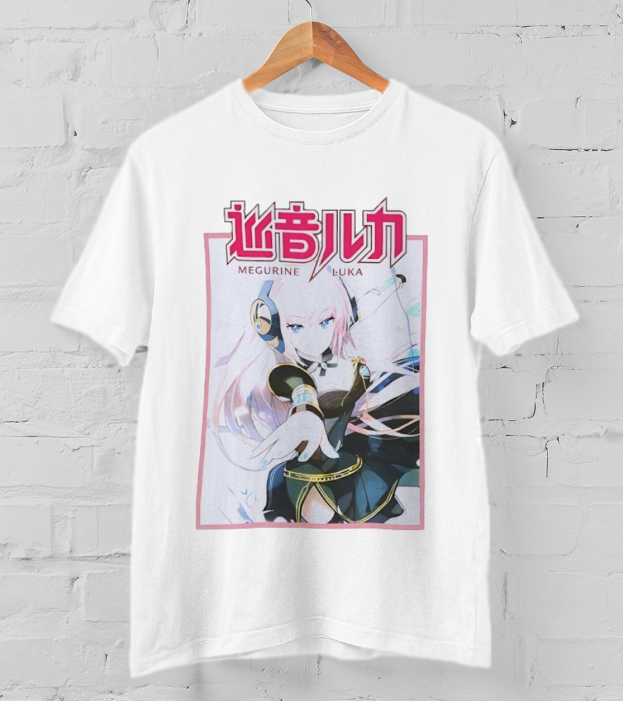 Megurine Luka Anime Vocaloid Headphones And Outfit T-Shirt
